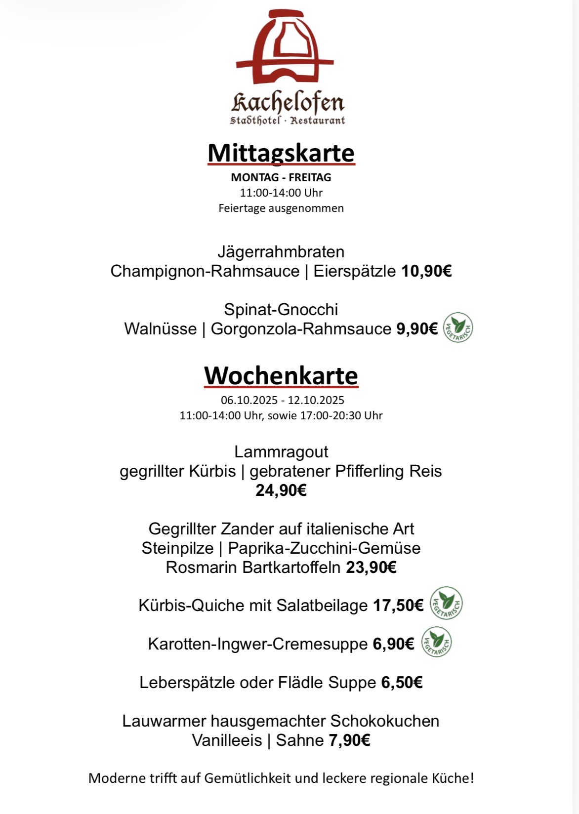 06.10.25 12.10.25Wochen Mittagskarte2