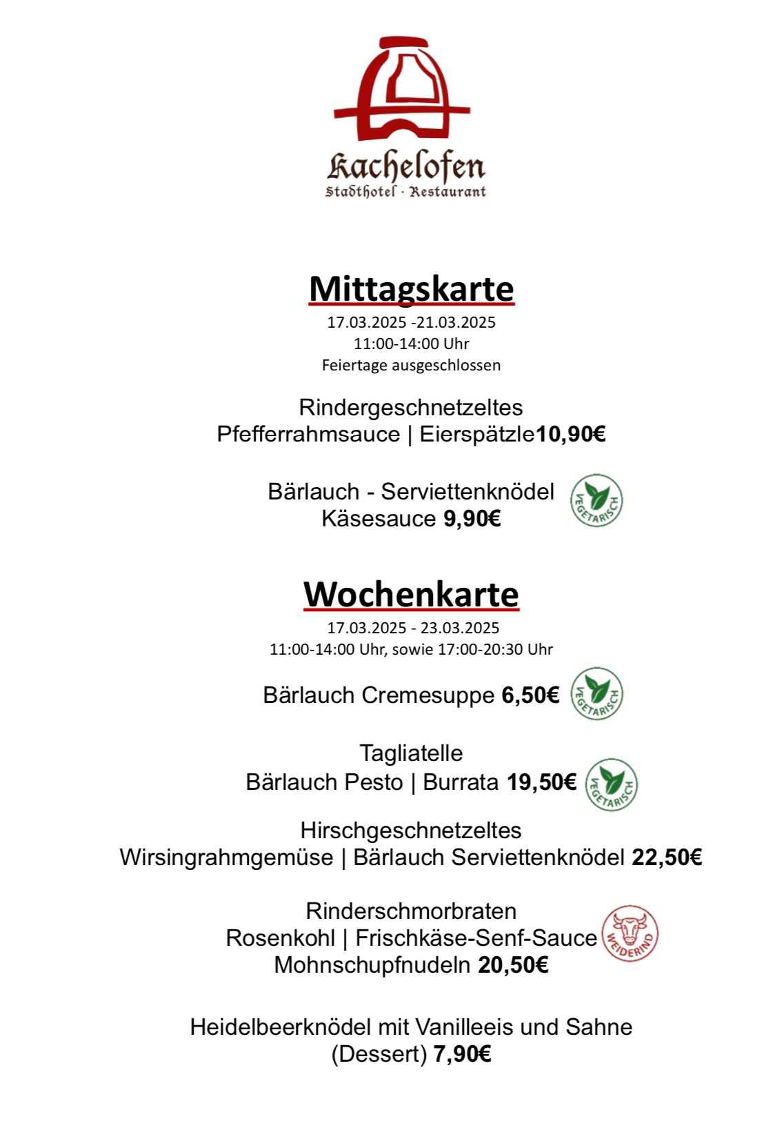 17.03.25 23.03.25Wochen Mittagskarte2