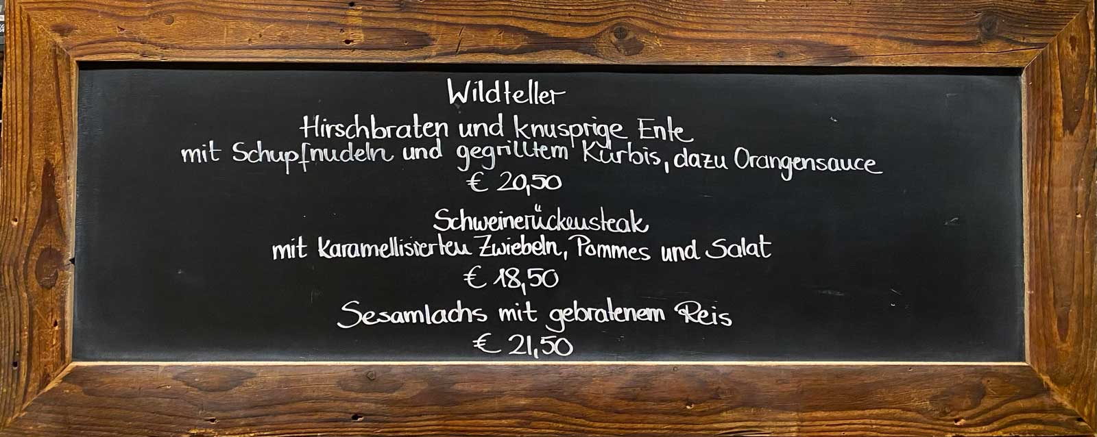 Wochenkarte Restaurant Kachelofen